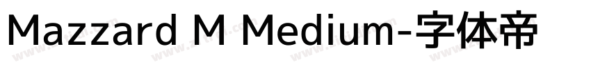 Mazzard M Medium字体转换